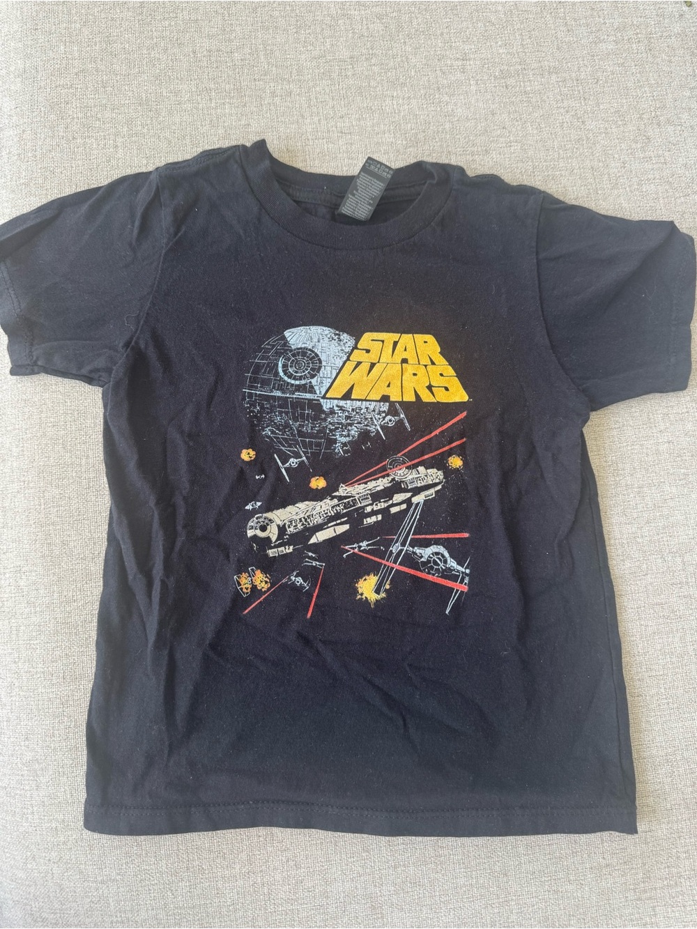 Black Star Wars Kids Graphic Tee